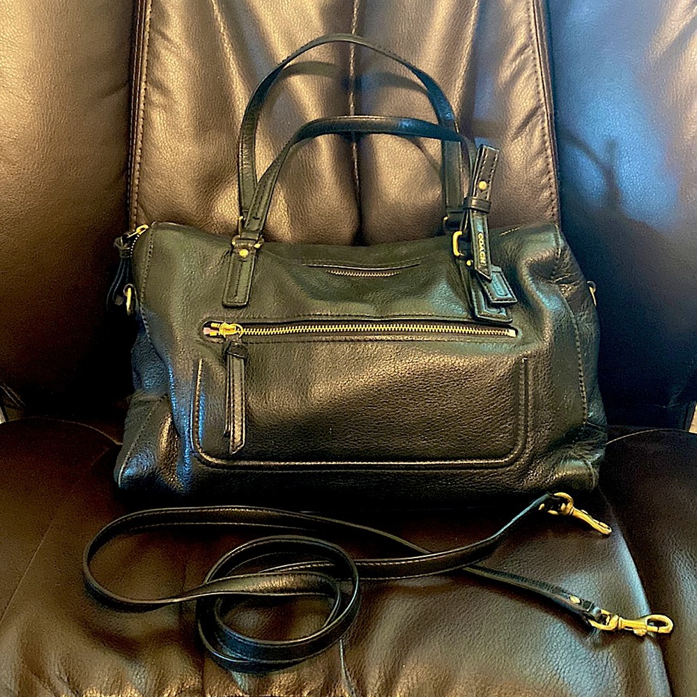 Black Leather Coach Purse